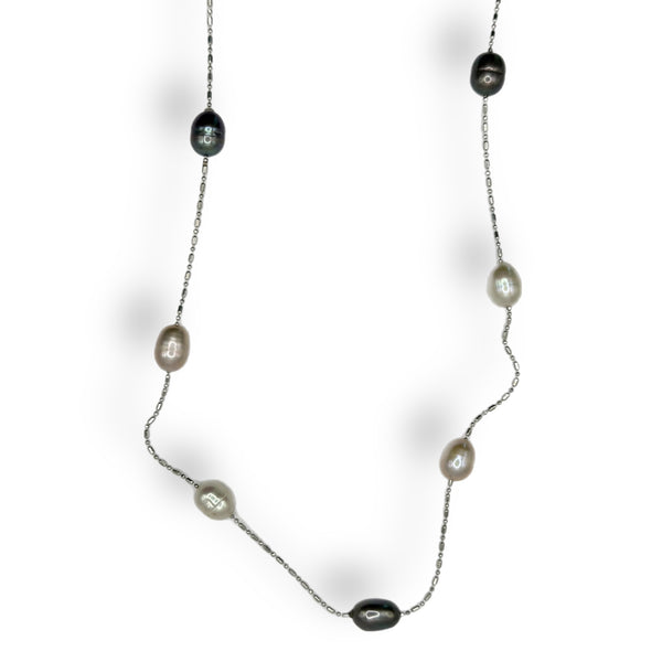 3 Color Pearl Necklace