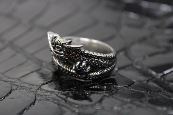 Black Onyx Dragon Ring