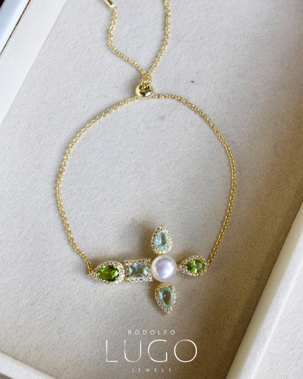 Colored Cross Bracelet