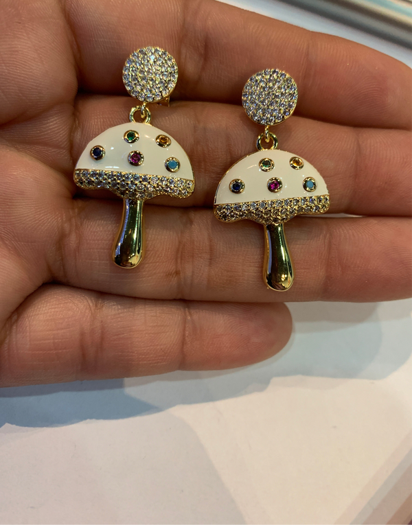 Enamel Hongo Earrings Mediadons