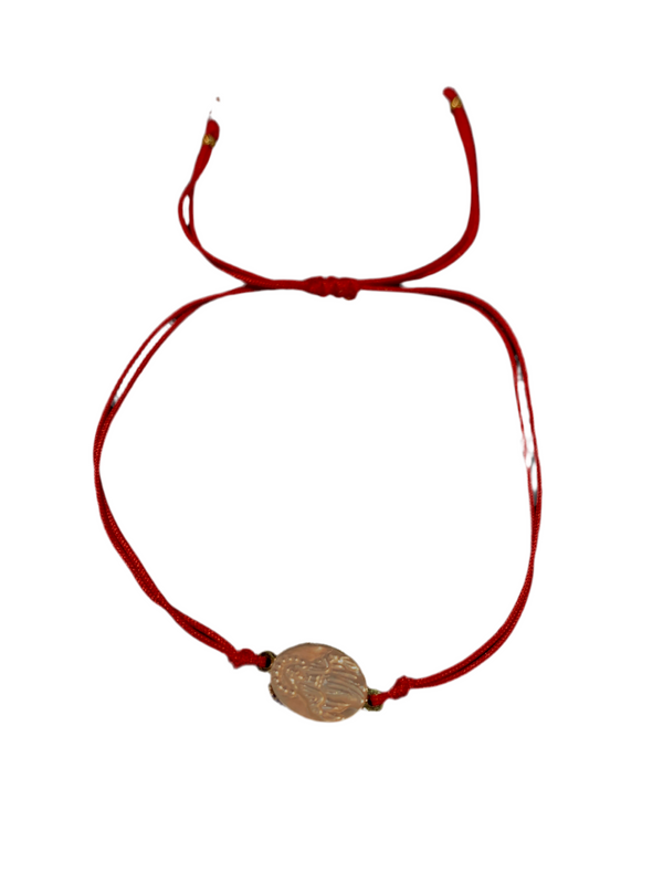Pulsera Hilo rojo Virgen Madre Perla