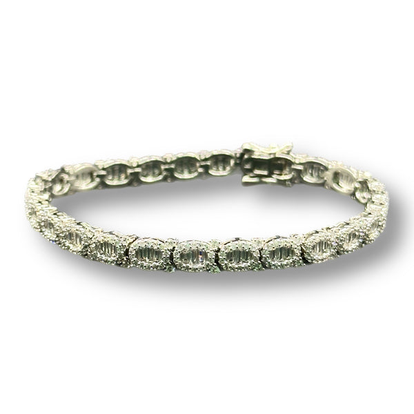 Oval MultiCrystal Tennis Bracelet