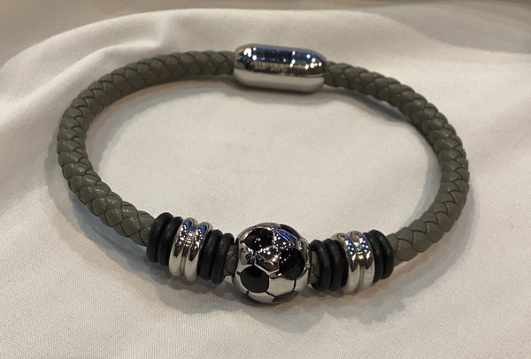 Brazalete pelota de futbol gris
