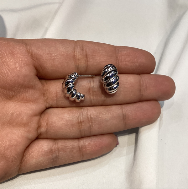 Swiveled Sterling Post C Earrings