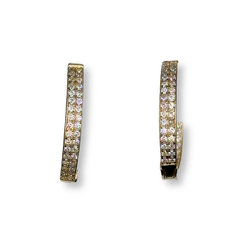 Medium Crystal Hoops