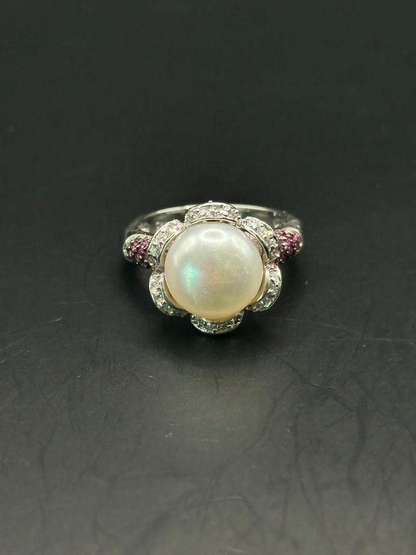 Fuscia Pearl Ring