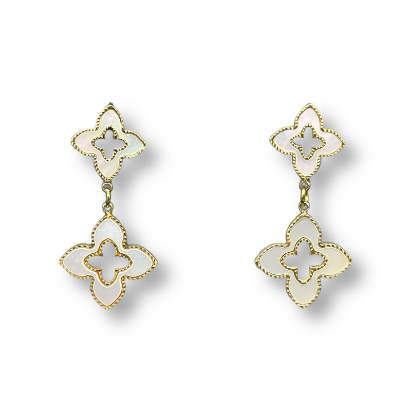 2 French Flower Earrings