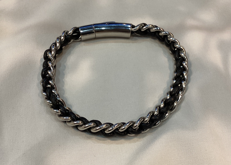 Braz Cuero Trenzado con Cadena Caballero