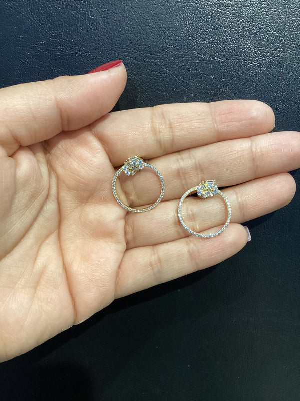 Round Front Crystal Studs