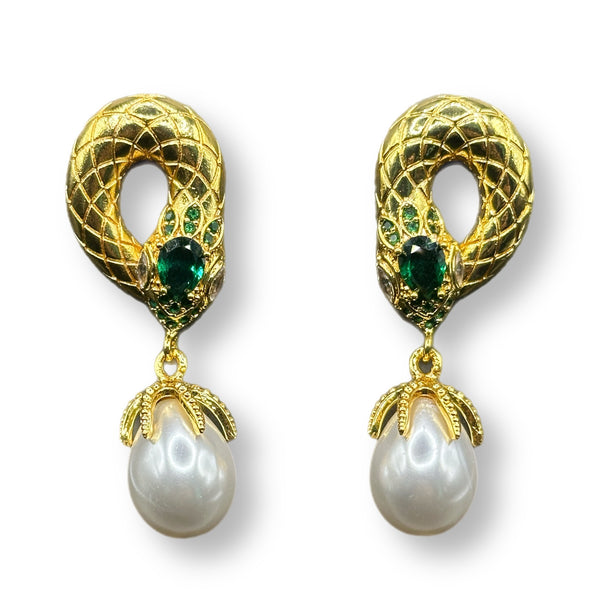 Python Pearl Drop Earrings