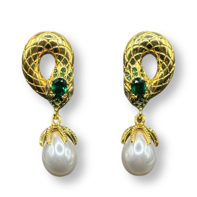 Python Pearl Drop Earrings