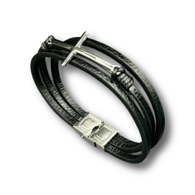 Cross Mens Bracelet