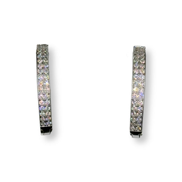 Medium Crystal Hoops