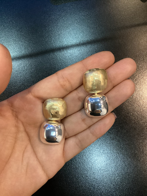 2 tone Squares Dangles