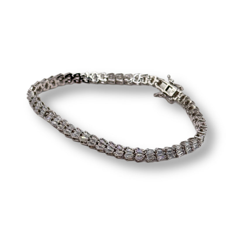 Fan Baguette Tennis Bracelet