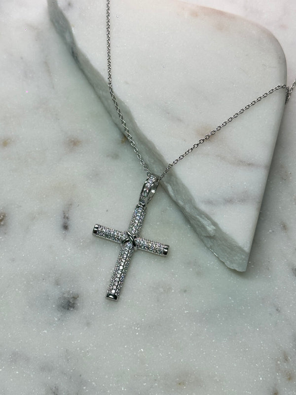 XL Pave Cross Chain