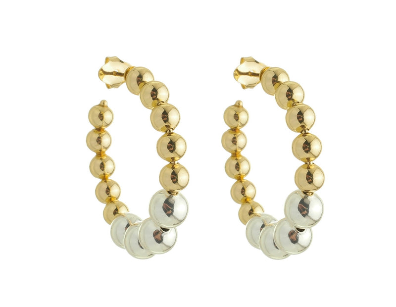 2 Tone Bead Hoops