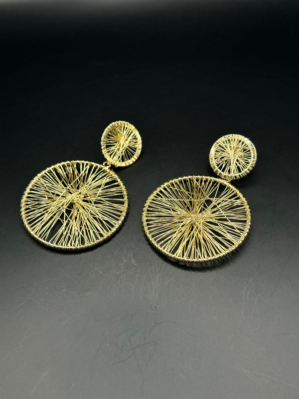 Wired Wheel Earrings