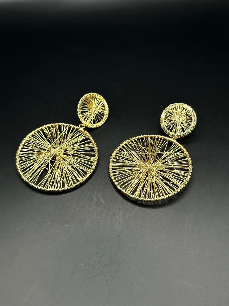 Wired Wheel Earrings