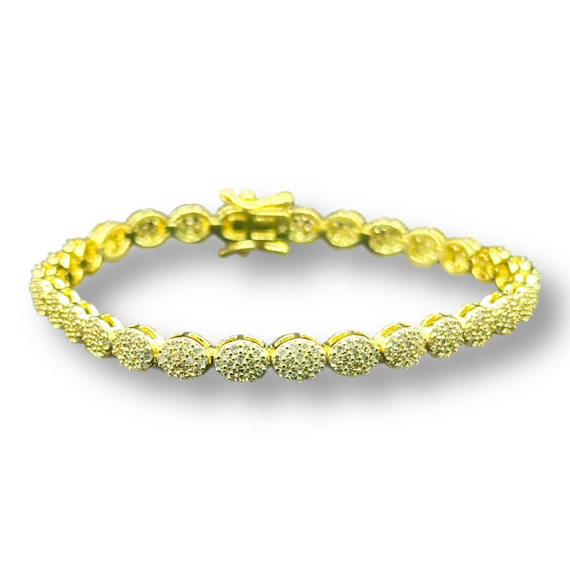 Circle Pave Tennis Bracelets