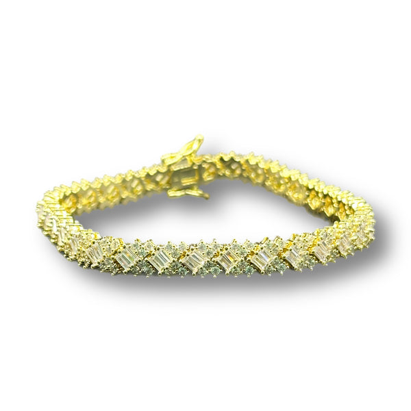 Chevron Crystal Tennis Bracelet