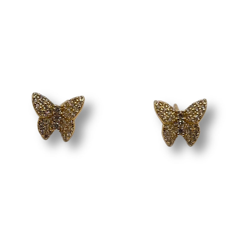 Pave Butterfly Studs