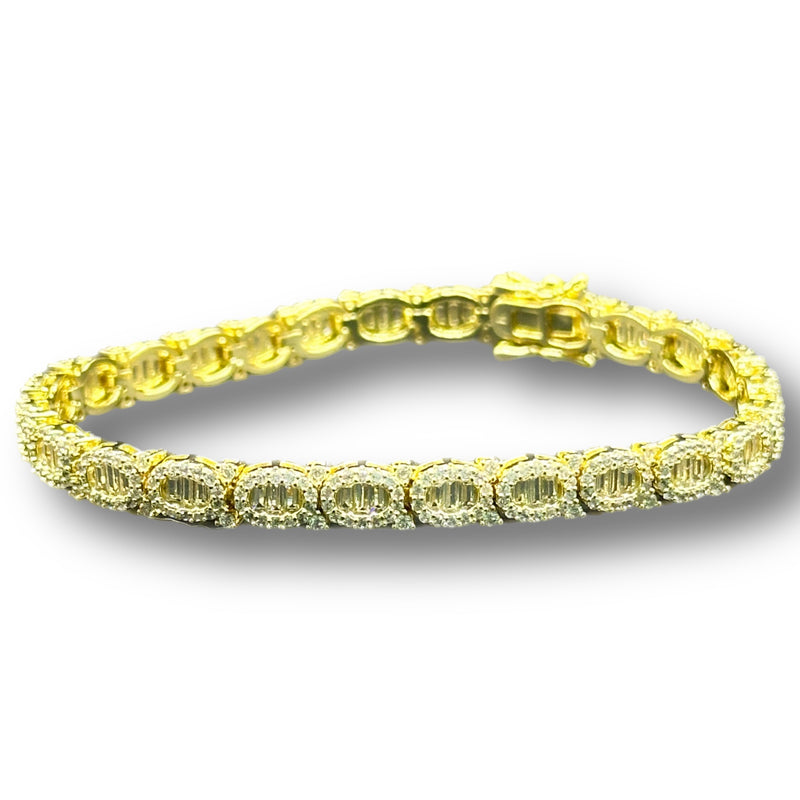 Oval MultiCrystal Tennis Bracelet