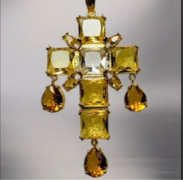 Dije Cruz Cuarzo Cristal