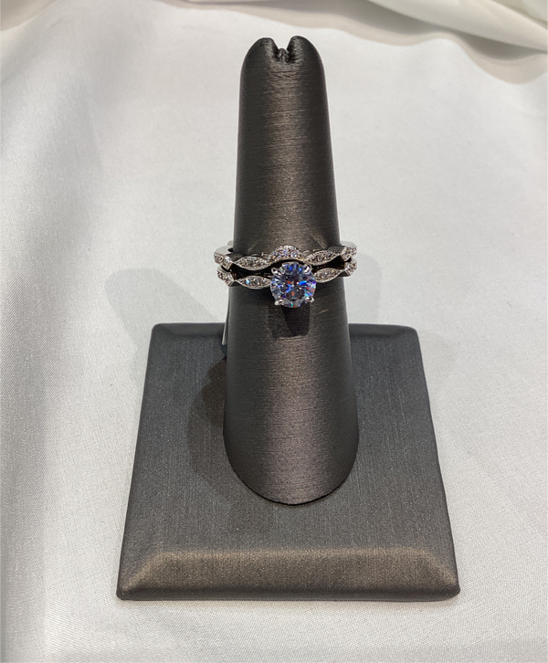Set Anillo Hugger Round Crystal