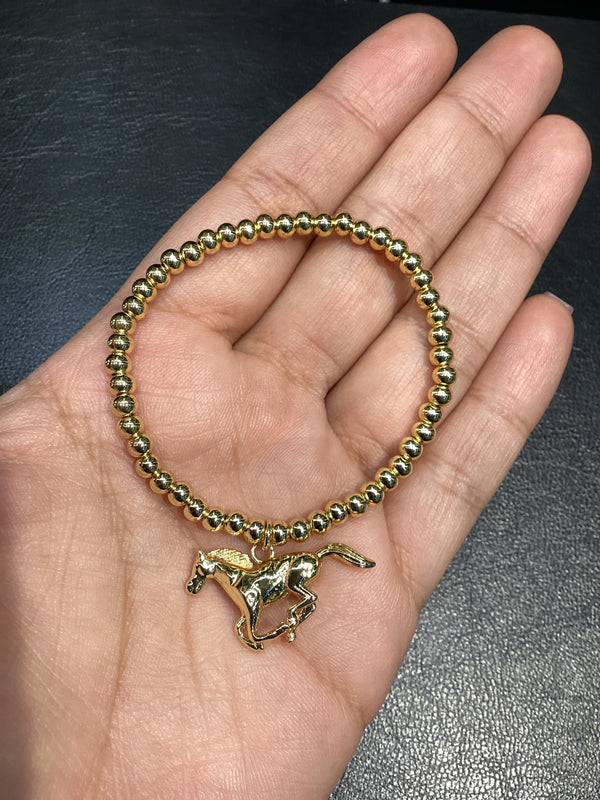 Pulsera Gold Filled Dije Caballo