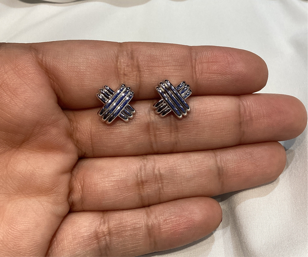 X lined Earrings