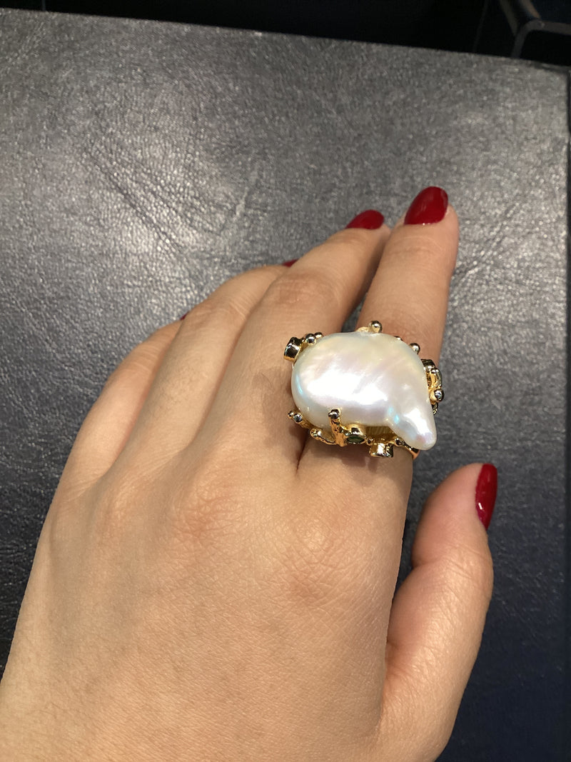 Anillos de Barroca con Piedras Colores