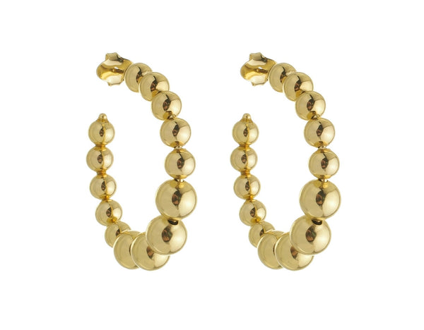 Gold Beads Hoops