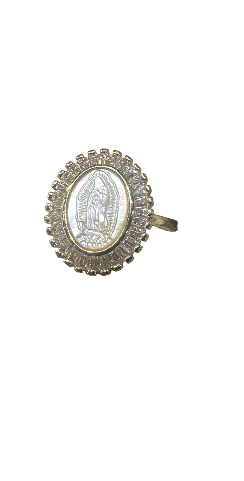 Anillo Brass Con  Medalla D Vigen