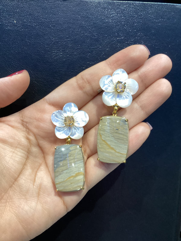 Arete Jasper De Luna con Madre Perla