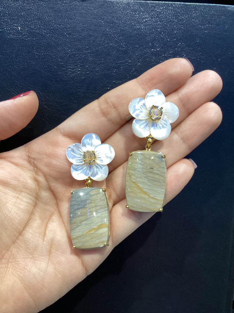 Arete Jasper De Luna con Madre Perla