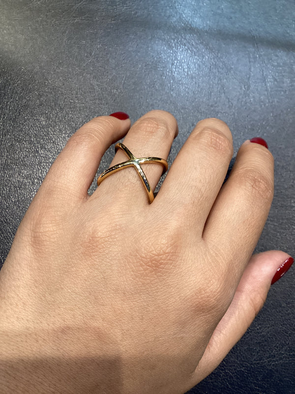 Anillos X Golden Stainless Steel