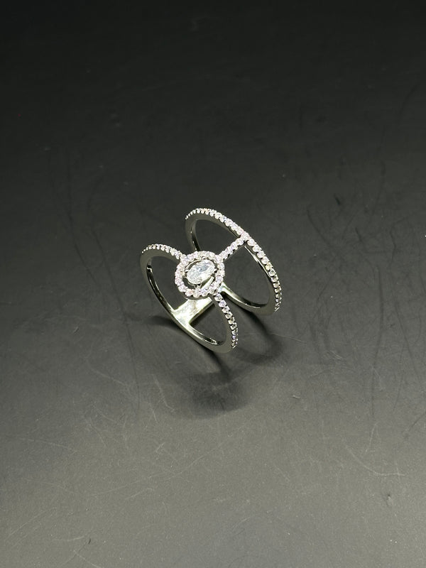 Double Cz Ring