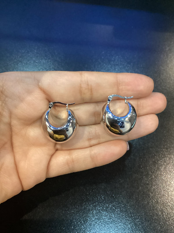 Chubby Bubble Silver Earrings