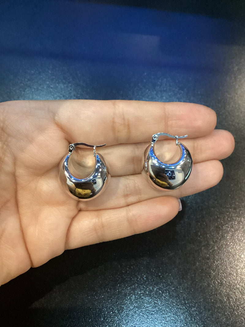Chubby Bubble Silver Earrings