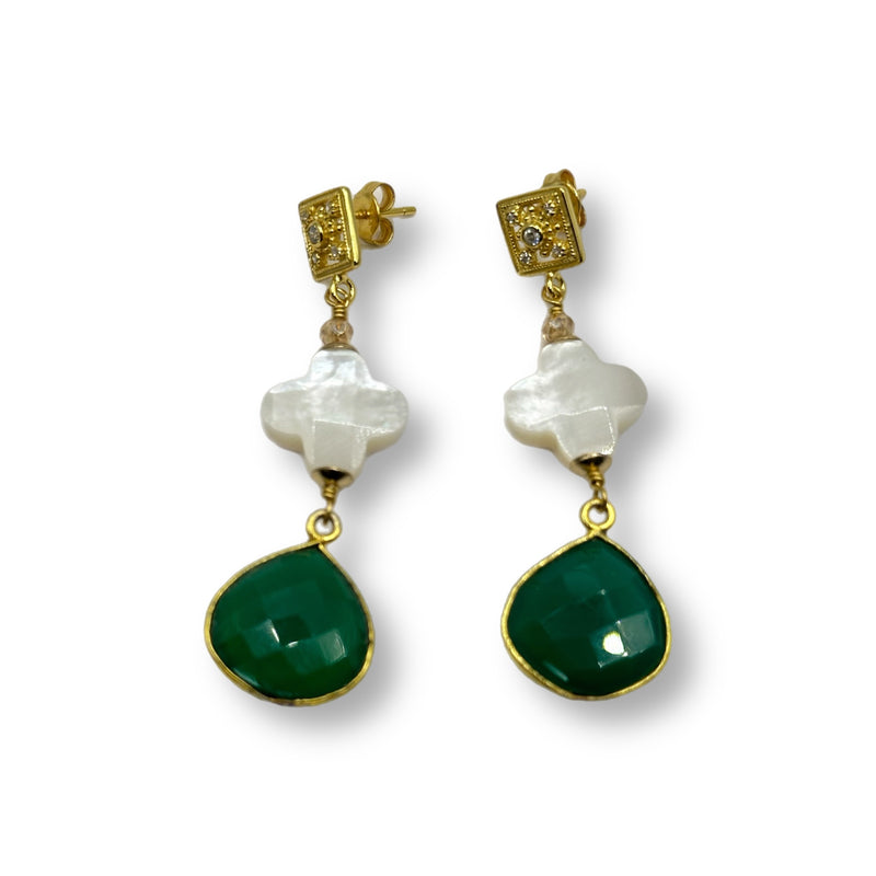 Clover Gem Dangles