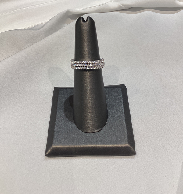 Set Anillos Plata con Cristales #6