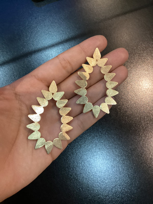 Pear Drop Shape multi Matte Earrings