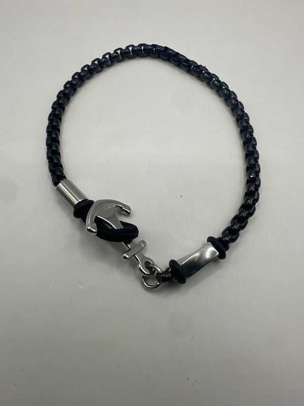 Pulsera de Ancla Negra Box Chain