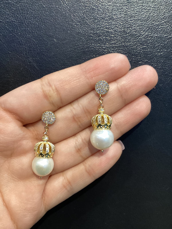 Aretes Plata Perla Cultivada