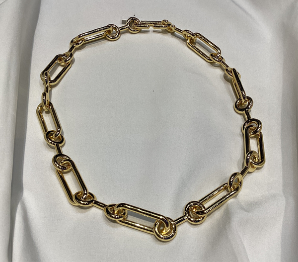 Cadena de interlocking links dorada