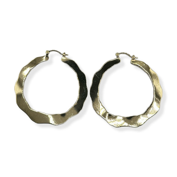 Wavy Flat Large Hoop Goldfill in