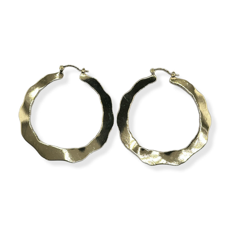 Wavy Flat Large Hoop Goldfill in
