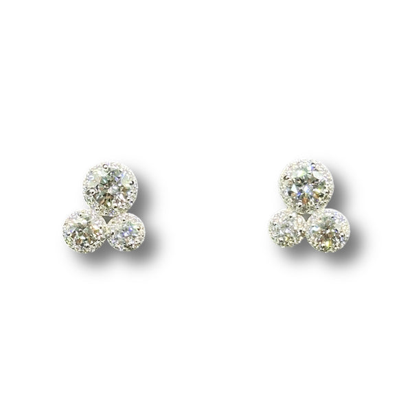 Halo Crystal Round Studs