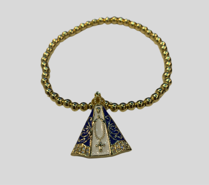 Pulsera de Goldfilled Dije Virgen de Aparecida